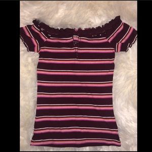 Aeropostal striped off the shoulder